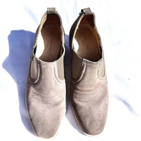 Rag and Bone Finlay Tan Beige Suede Booties Boots Size 6 - Picture 4 of 9